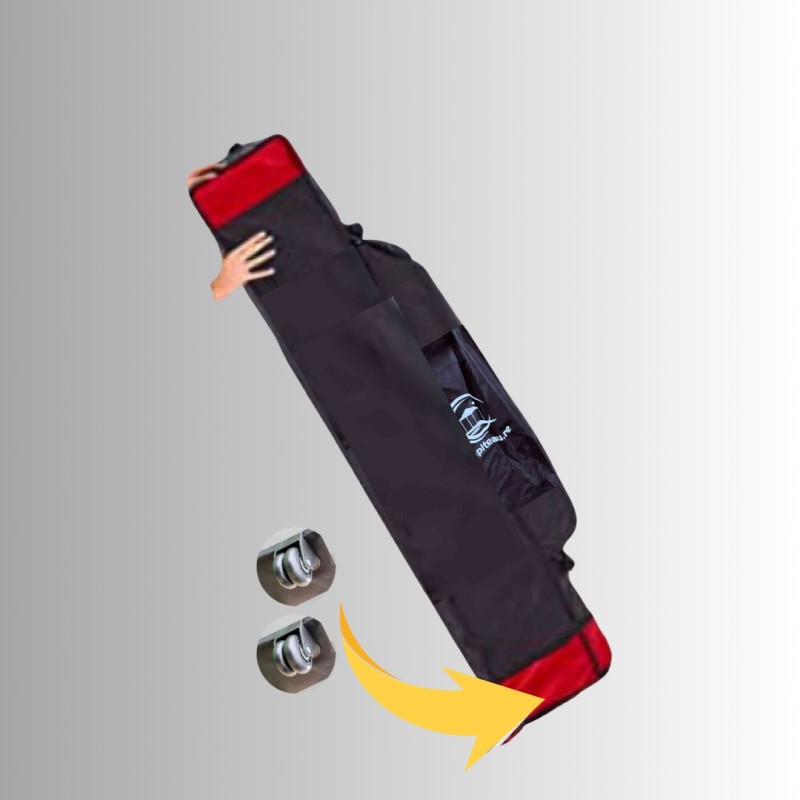 SAC DE RANGEMENT alu 3x3m ET TRANSPORT CHAPITEAU  sur roulettes